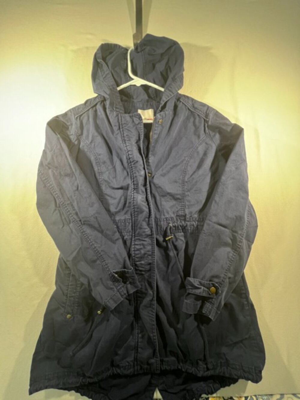 BONGO Navy Blue utility hooded jacket anorak‎ lightweight Woman's Large